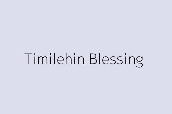 Timilehin Blessing